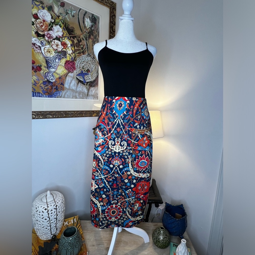 NWOT Gretchen Scott Jersey Pencil Skirt - Magic Carpet Size Large - Picture 2 of 13